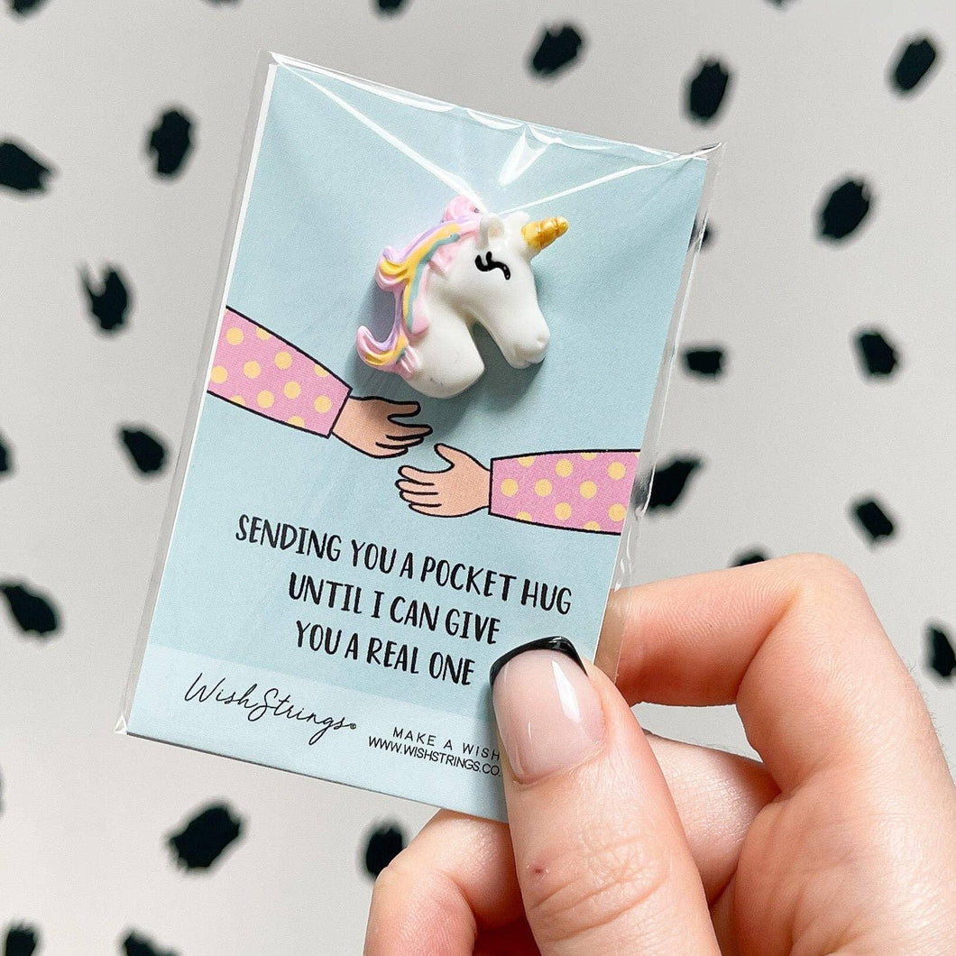Unicorn - Pocket Hug Token Wishstrings.