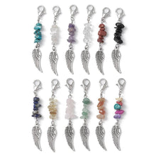 Load image into Gallery viewer, Angel Wing - Wish Charms - Keepsake Clip on Charm with Gemstones.
