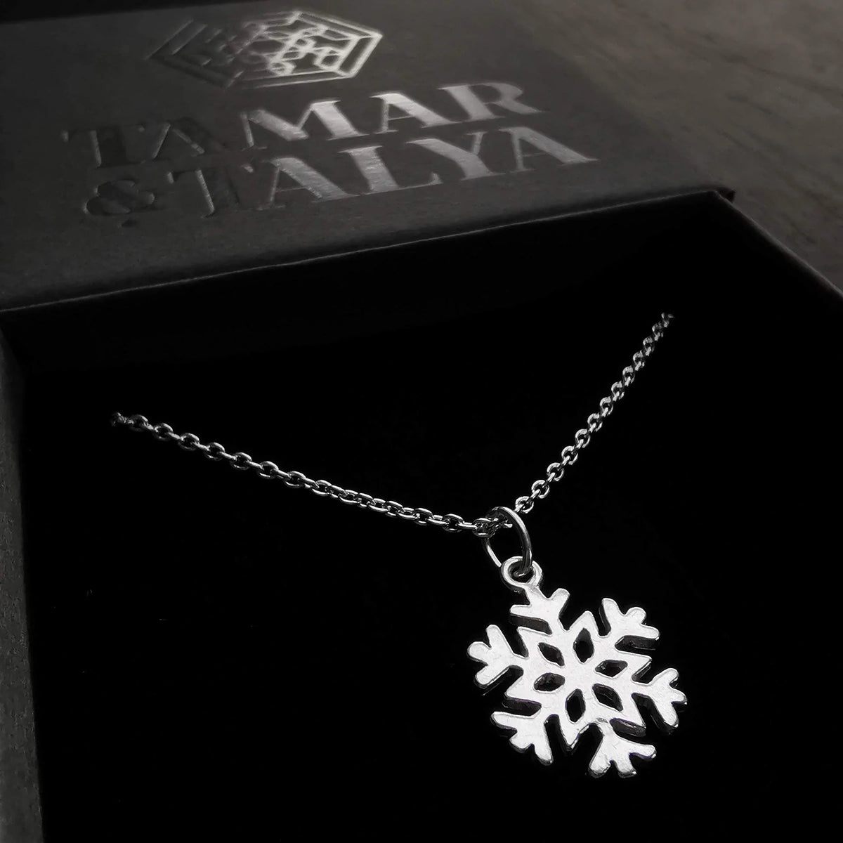 Snowflake Necklace in Sterling Silver Snow Flake Girls Teenager pendant