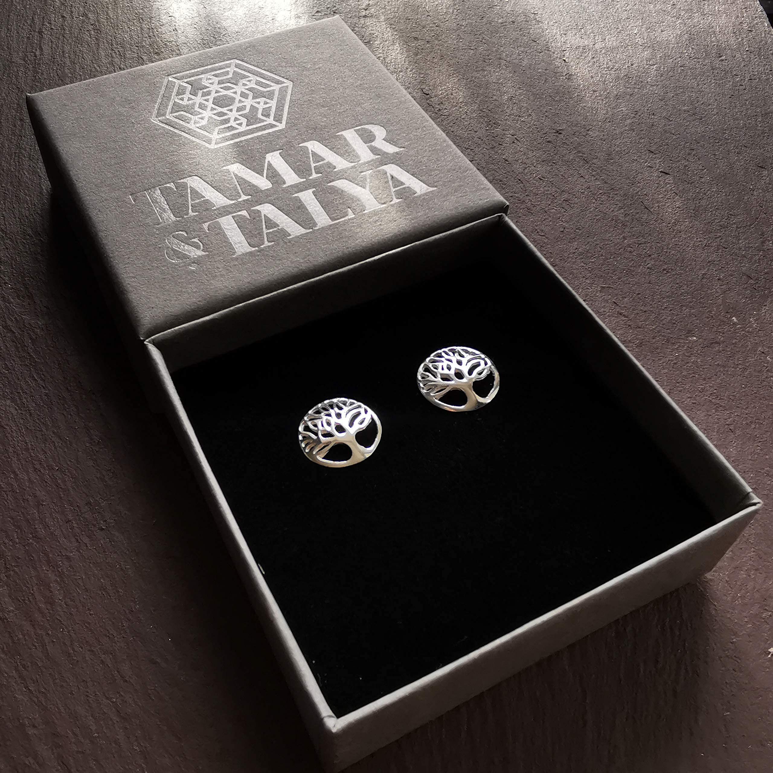 Tree of Life Stud Earrings | Handcrafted 925 Sterling Silver | Gift for Her | Tamar & Talya
