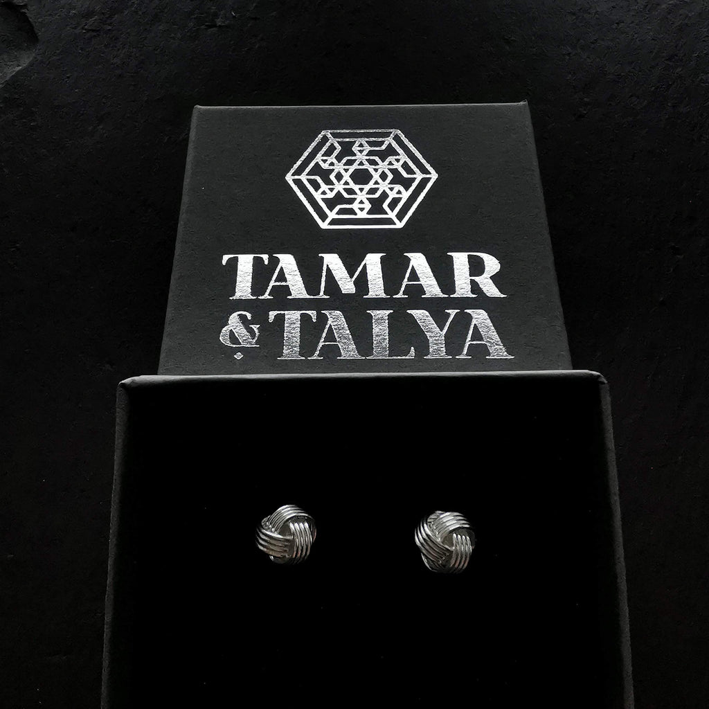 Celtic Knot Stud Earrings | Handcrafted 925 Sterling Silver | Gift for Her | Tamar & Talya