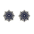 Blue Enamel Stud Earrings | Handcrafted 925 Sterling Silver | Gift for Her | Tamar & Talya Default Title