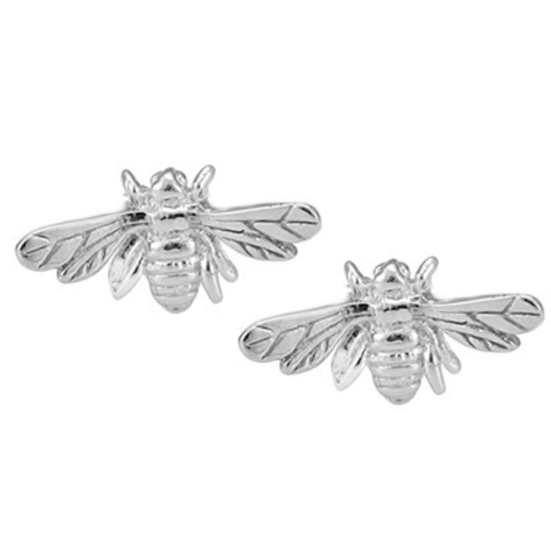 Sterling Silver Bee Stud Earrings | Handcrafted Nature Jewellery | Gift for Her | Tamar & Talya Default Title