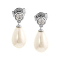 Pearl & CZ Bridal Stud Earrings | Handcrafted Wedding Jewellery | Elegant Gift for Bride | Tamar & Talya Default Title