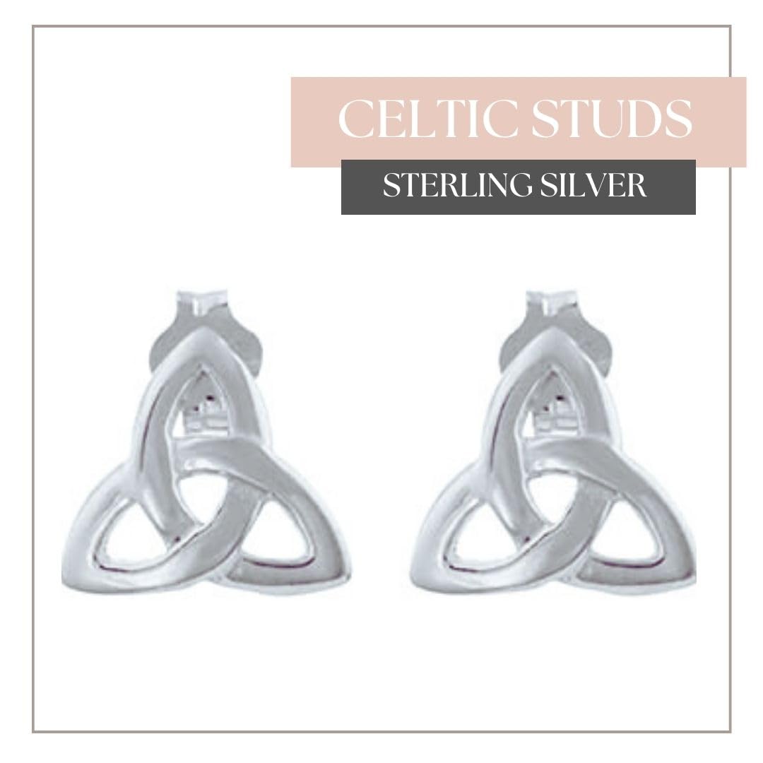 Sterling Silver Celtic Knot Stud Earrings | Handcrafted Heritage Jewellery | Gift for Her | Tamar & Talya