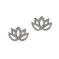 Sterling Silver Lotus Flower Stud Earrings | Handcrafted Spiritual Jewellery | Gift for Her | Tamar & Talya Default Title