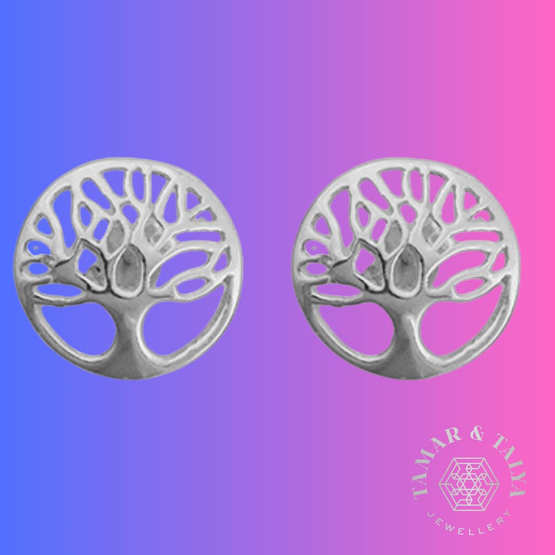 Tree of Life Stud Earrings | Handcrafted 925 Sterling Silver | Gift for Her | Tamar & Talya