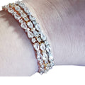 Bridal Bracelet | CZ Crystal Wedding Jewellery | Adjustable Bracelets | Rose Gold, Silver, Gold Plated