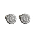 Bridal cubic zirconia silver stud earrings for women girls wedding jewellery Default Title