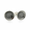 Starry Night Silver Dome Stud Earrings | 12mm | Sterling Silver