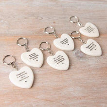 Load image into Gallery viewer, Marble Keyring  &#39;Together is a wonderful place to be&#39;.
