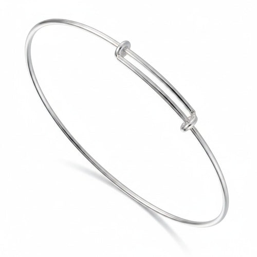 65mm Sterling Silver Bangle 1.7mm Extendable Adult