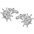 Ship Wheel Cufflinks | Sterling Silver 925 | Handmade in the UK | Groomsgift