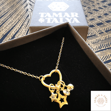 Load image into Gallery viewer, Gold heart charm necklace - add your charms - Tamar and Talya
