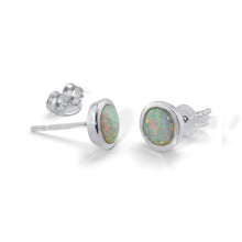 Load image into Gallery viewer, White Opalite studs - 7mm stud earrings - Tamar and Talya
