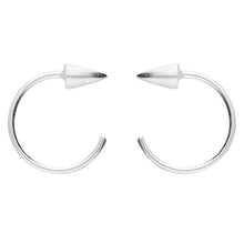 Load image into Gallery viewer, Spike pull through hoops in sterling silver - Tamar and Talya
