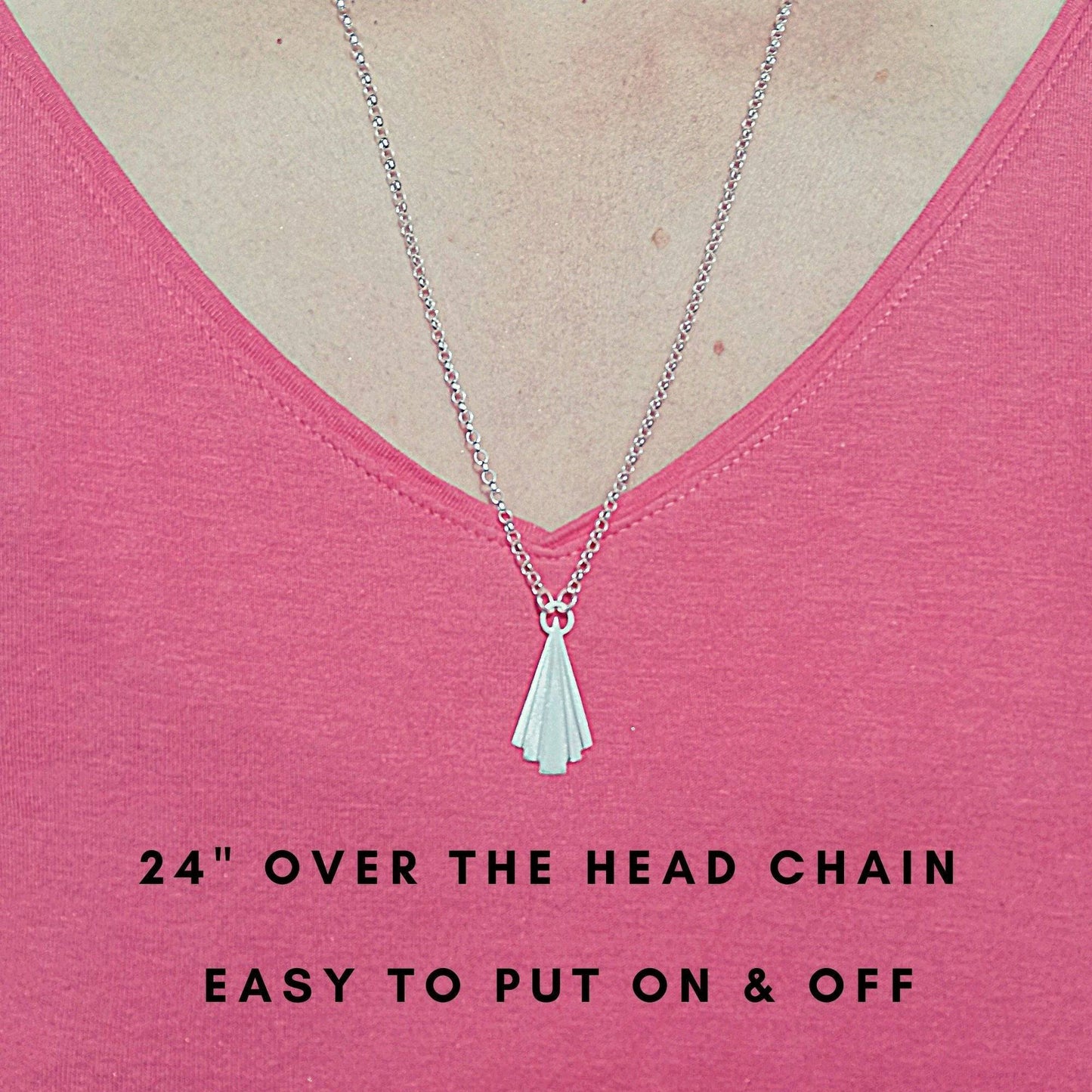 Deco necklace 24" over the head chain - Tamar and Talya