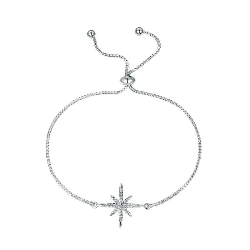 Star bracelet with adjustable chain