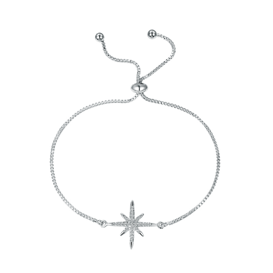 Star bracelet with adjustable chain