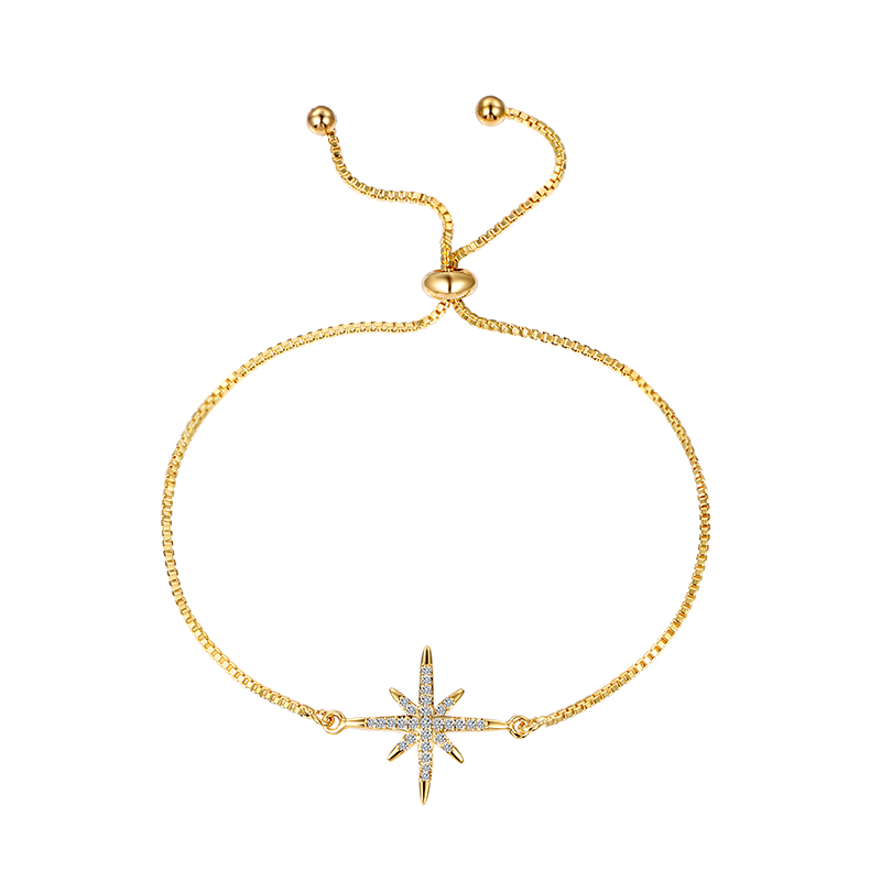 Gold star adjustable bracelet