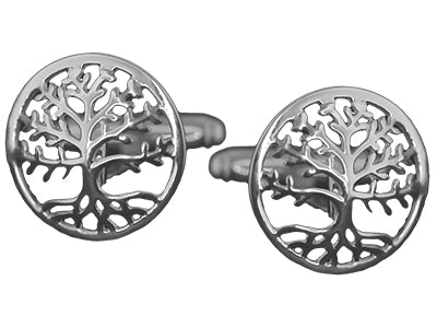 Tree of life cufflinks in sterling silver - Tamar and Talya