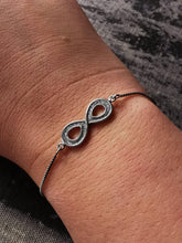 Load image into Gallery viewer, Infinity bracelet in sterling silver with frosted finish - Tamar and Talya
