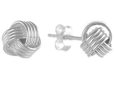 Celtic Earrings - Tamar and Talya sterling silver 925 handcrafted in the UK jewellery love knot studs