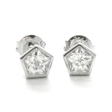 Load image into Gallery viewer, CZ geometric studs - Tamar and Talya
