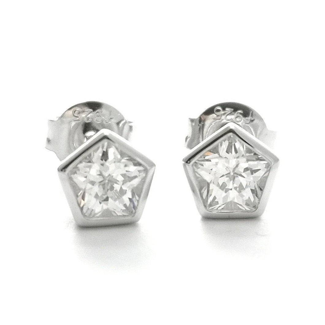 CZ geometric studs - Tamar and Talya