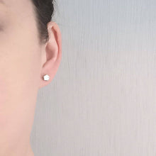 Load image into Gallery viewer, CZ geometric studs - Tamar and Talya
