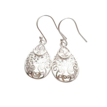 Load image into Gallery viewer, Dropper CZ earrings in sterling silver - Tamar and Talya
