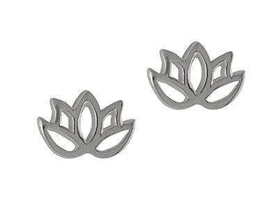 Lotus Studs | Sterling Silver - Tamar and Talya | Flower Earrings

