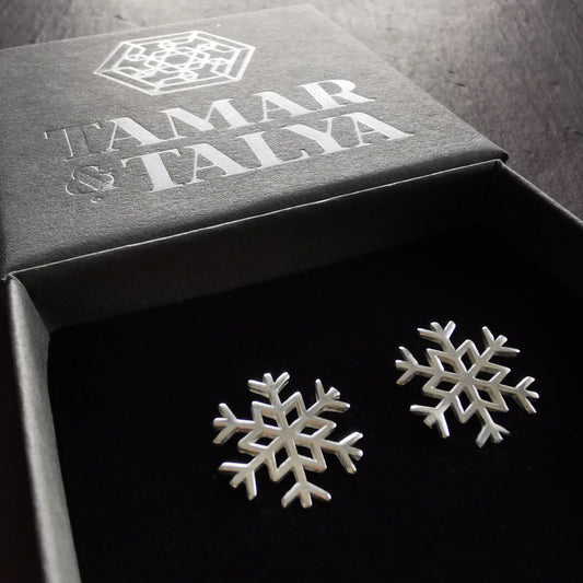 Snowflake Studs Christmas Gift - Tamar and Talya