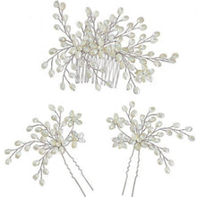 Load image into Gallery viewer, 3 piece bridal hair pins - Tamar and Talya
