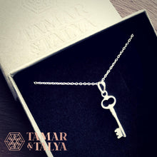 Load image into Gallery viewer, Key necklace Sterling silver - Tamar and Talya
