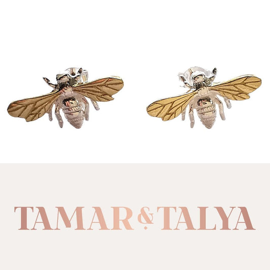 Bee earrings and necklaces - Tamar and Talya