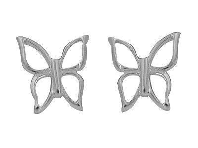 Butterfly stud earrings - Tamar and Talya butterfly studs in sterling silver 925 handcrafted in the UK gift wrapped gift message send a gift for christmas