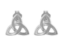 Load image into Gallery viewer, Celtic trinity knot earrings in sterling silver - Tamar and Talya
